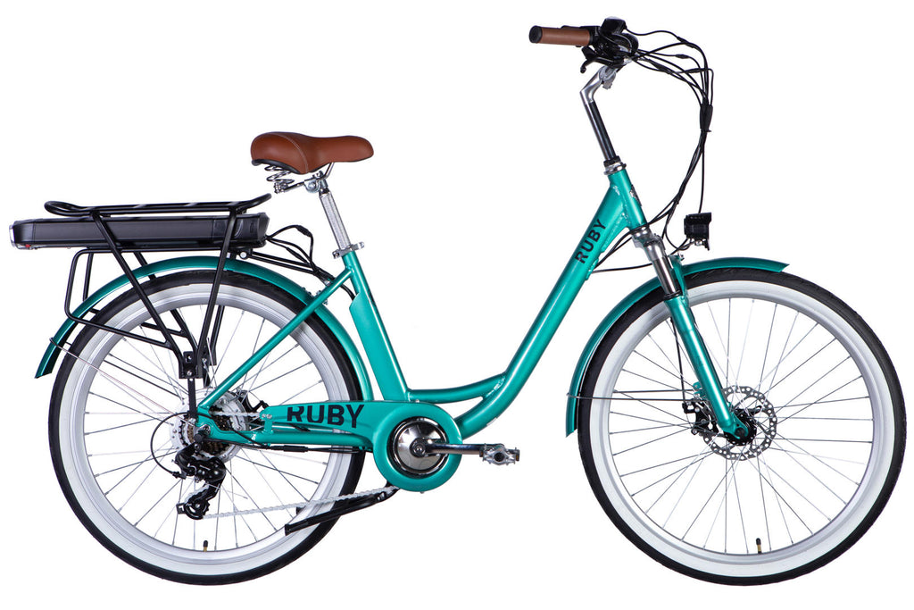 E-bike 26" AL Dorozhnik RUBY DD FR frame-17" 48V 12.5A*h 250kW turquoise YS 2260 2025 mudguards, mudguard front, mudguard rear, kickstand
