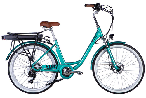 E-bike 26" AL Dorozhnik RUBY DD FR frame-17" 48V 12.5A*h 250kW turquoise YS 2260 2025 mudguards, mudguard front, mudguard rear, kickstand