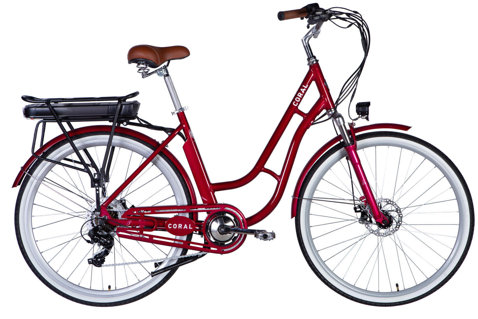 E-bike 28" AL Dorozhnik CORAL DD FR frame-19" 36V 12.5A*h 250W ruby YS 7496 2025