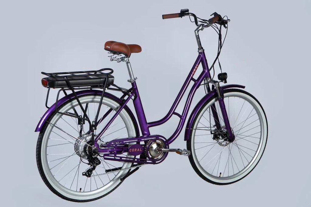 E-bike 28" AL Dorozhnik CORAL DD FR frame-19" 36V 12.5A*h 250W purple-blue YS 750 2025