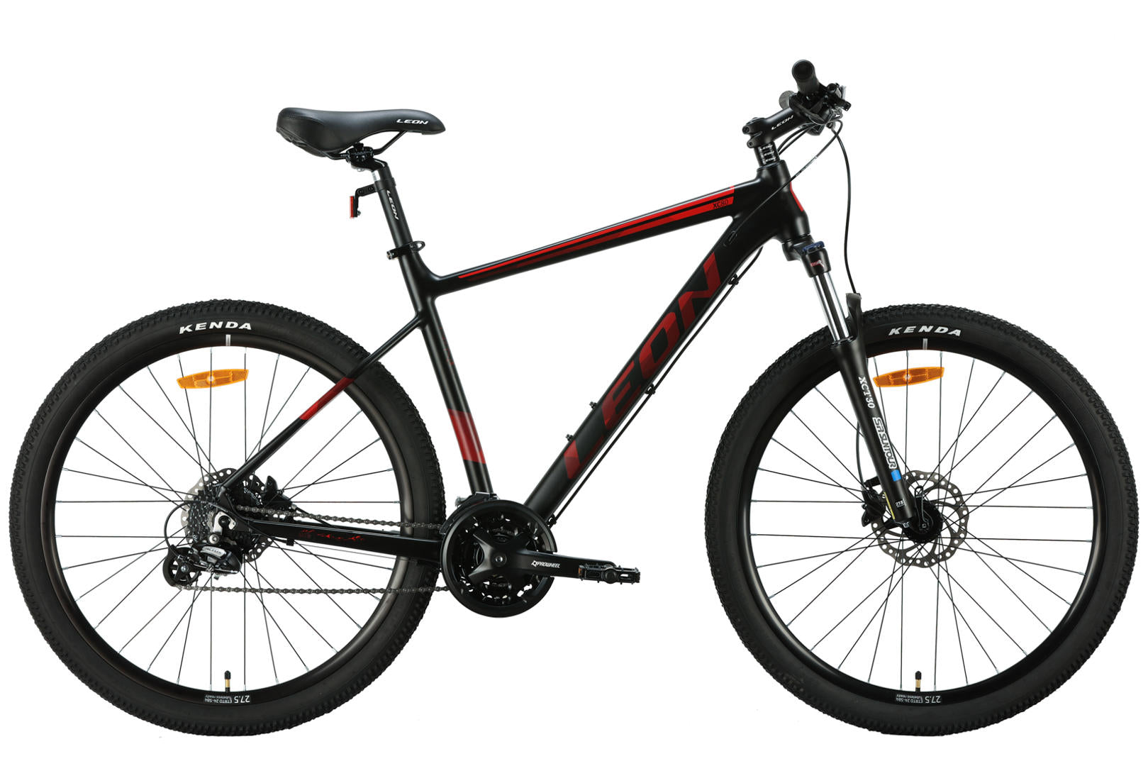 Bicycle AL 27.5" Leon XC 80 HDD frame-20" black with red (matt) 2024