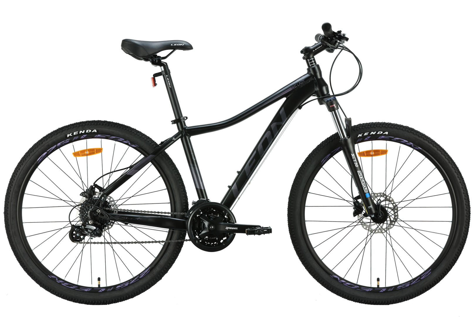 Bicycle AL 27.5" Leon XC LADY HDD frame-16,5" black with lilac (matt) 2024