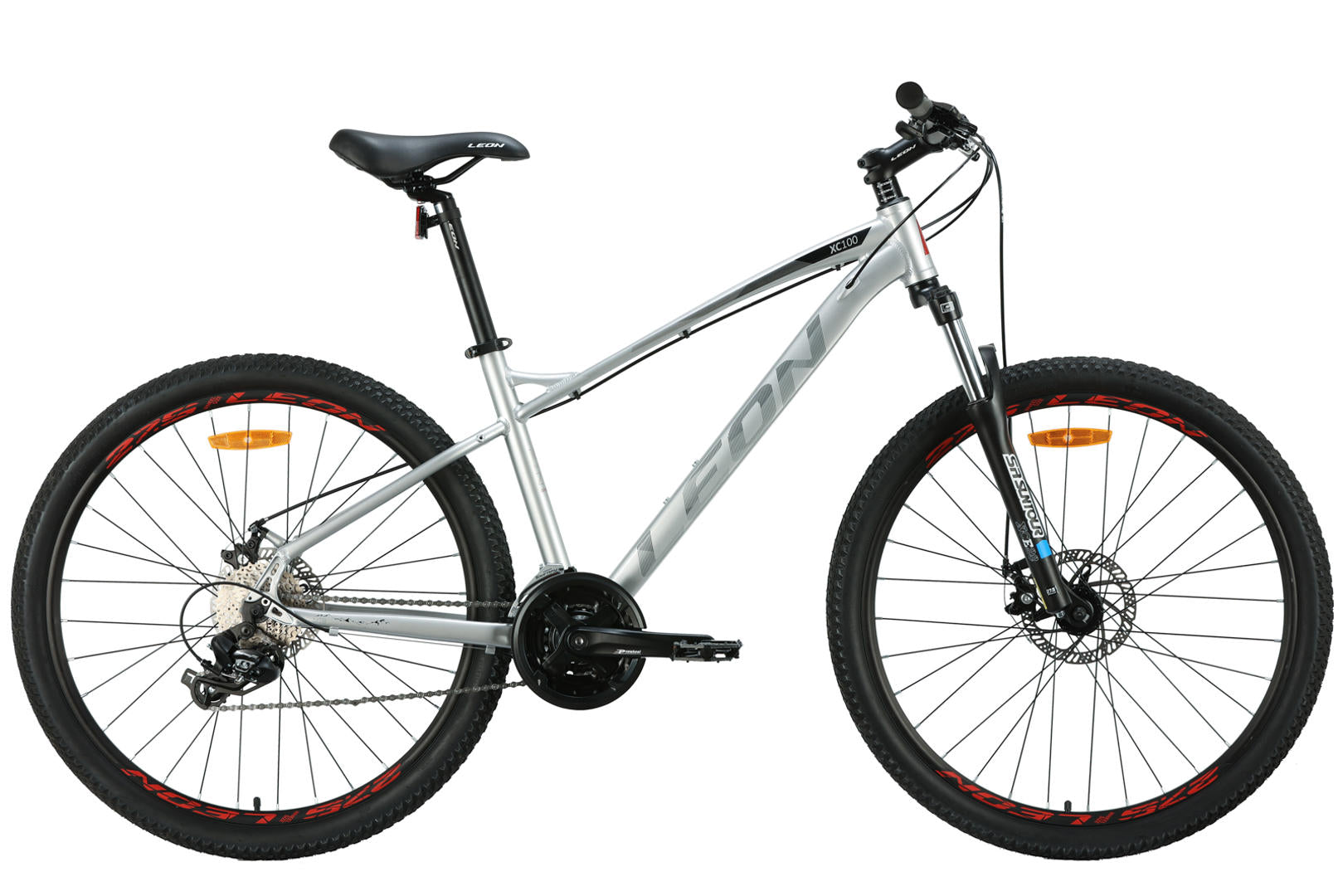 Bicycle AL 27.5" Leon XC 100 DD frame-16,5" grey with black and red 2024