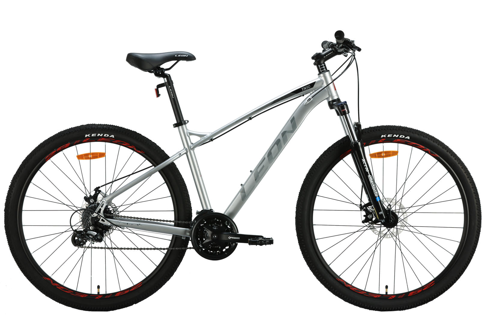 Bicycle AL 29" Leon TN-90 DD frame-18" grey-black with red 2024