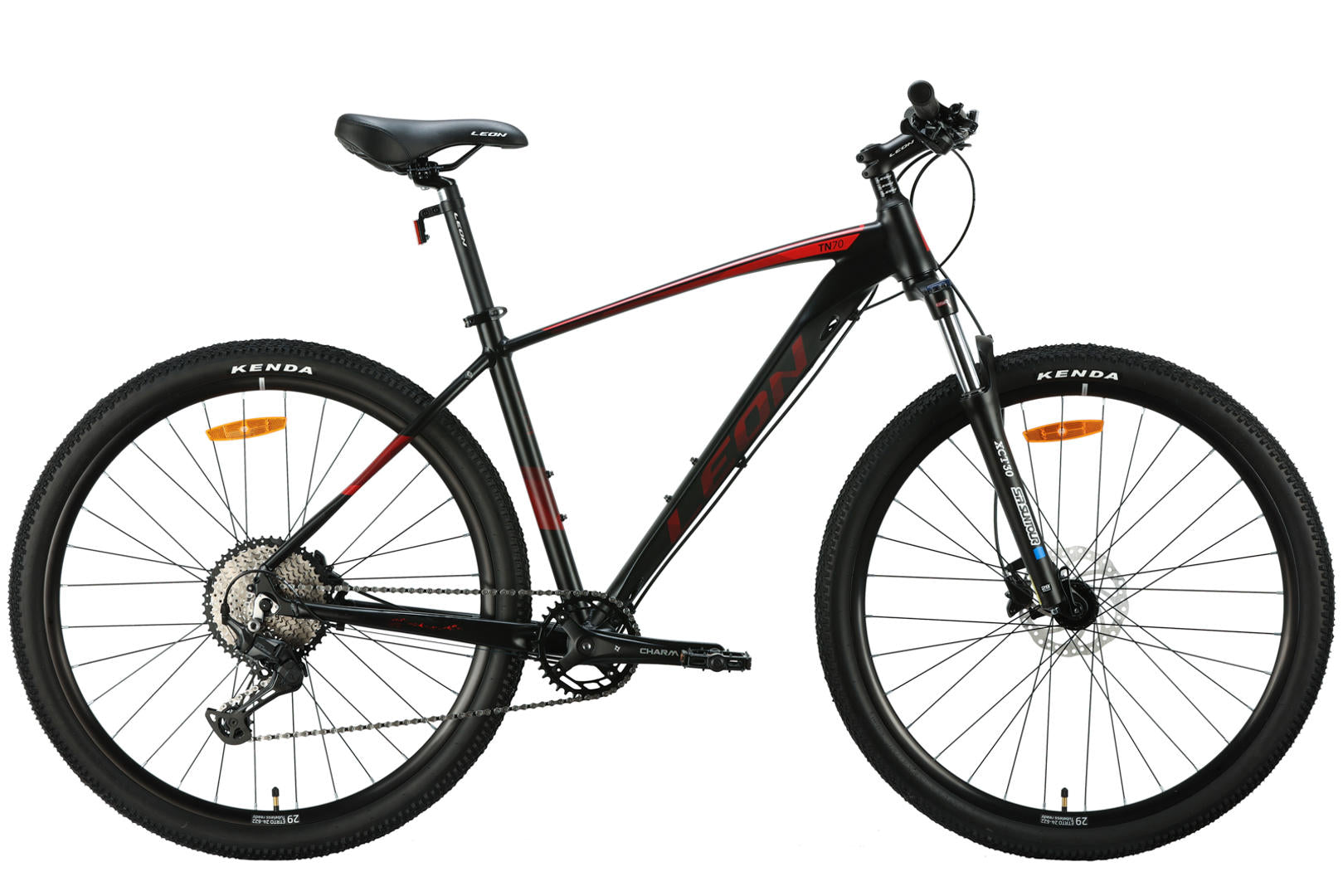 Bicycle AL 29" Leon TN-70 HDD frame-19" black with red (matt) 2024